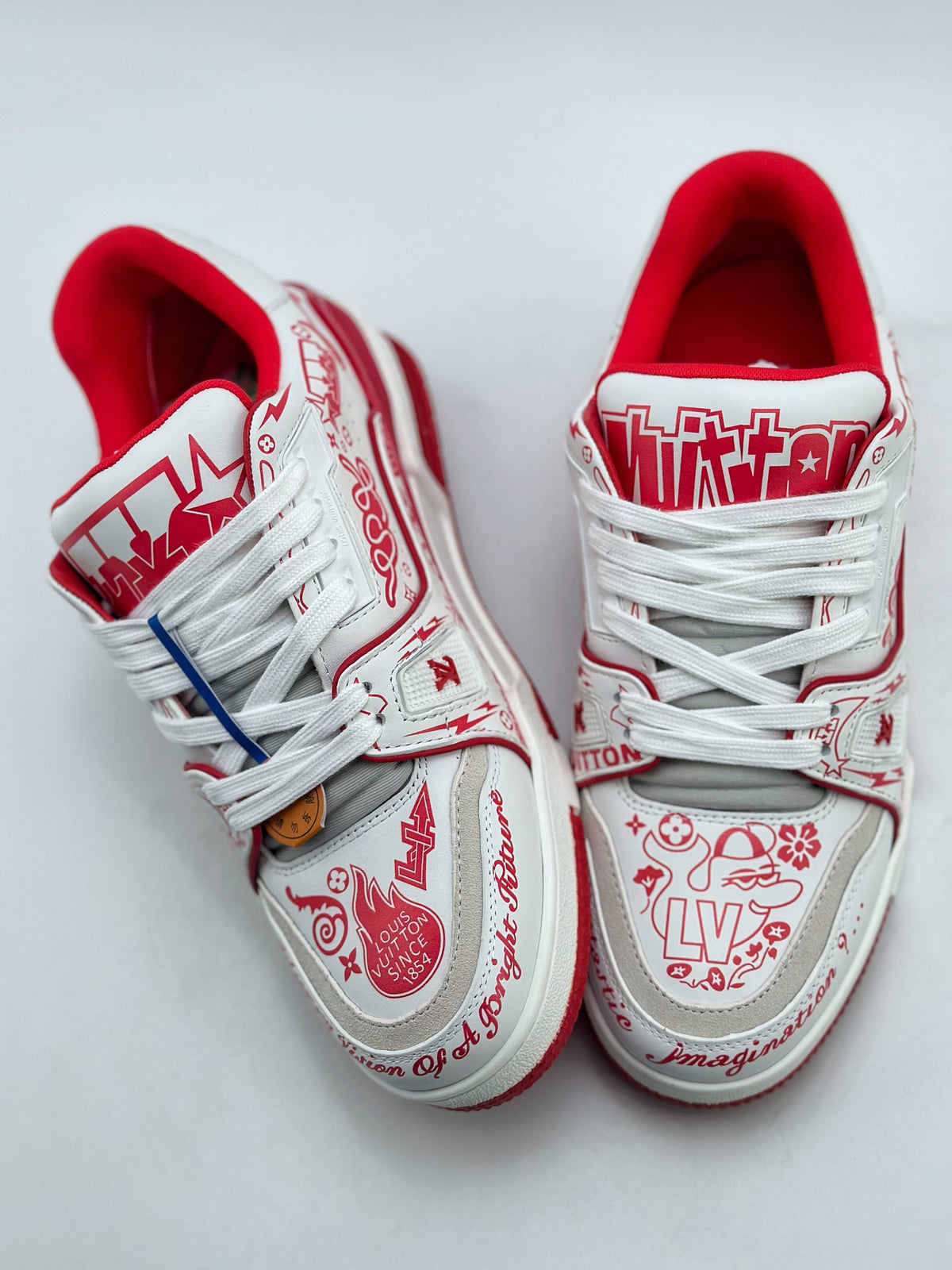 LV Trainer Sneaker 'Comic Prints White Red'