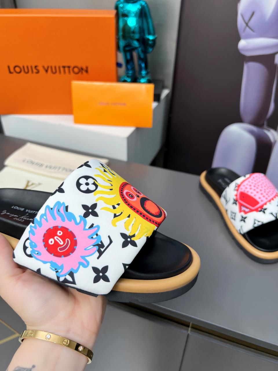 LV Waterfront Mule 'Yayoi Kusama Faces'