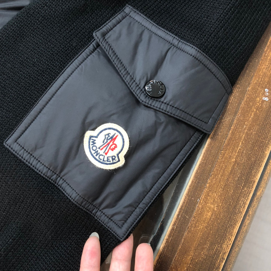 Moncler Knit & Down Hybrid Jacket Black