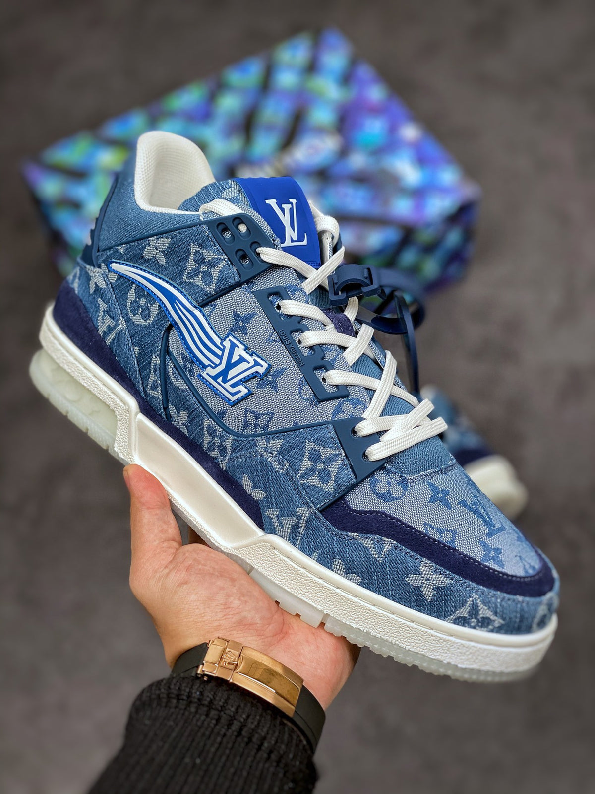 LV Trainer Sneaker 'Monogram Denim Wave Blue'