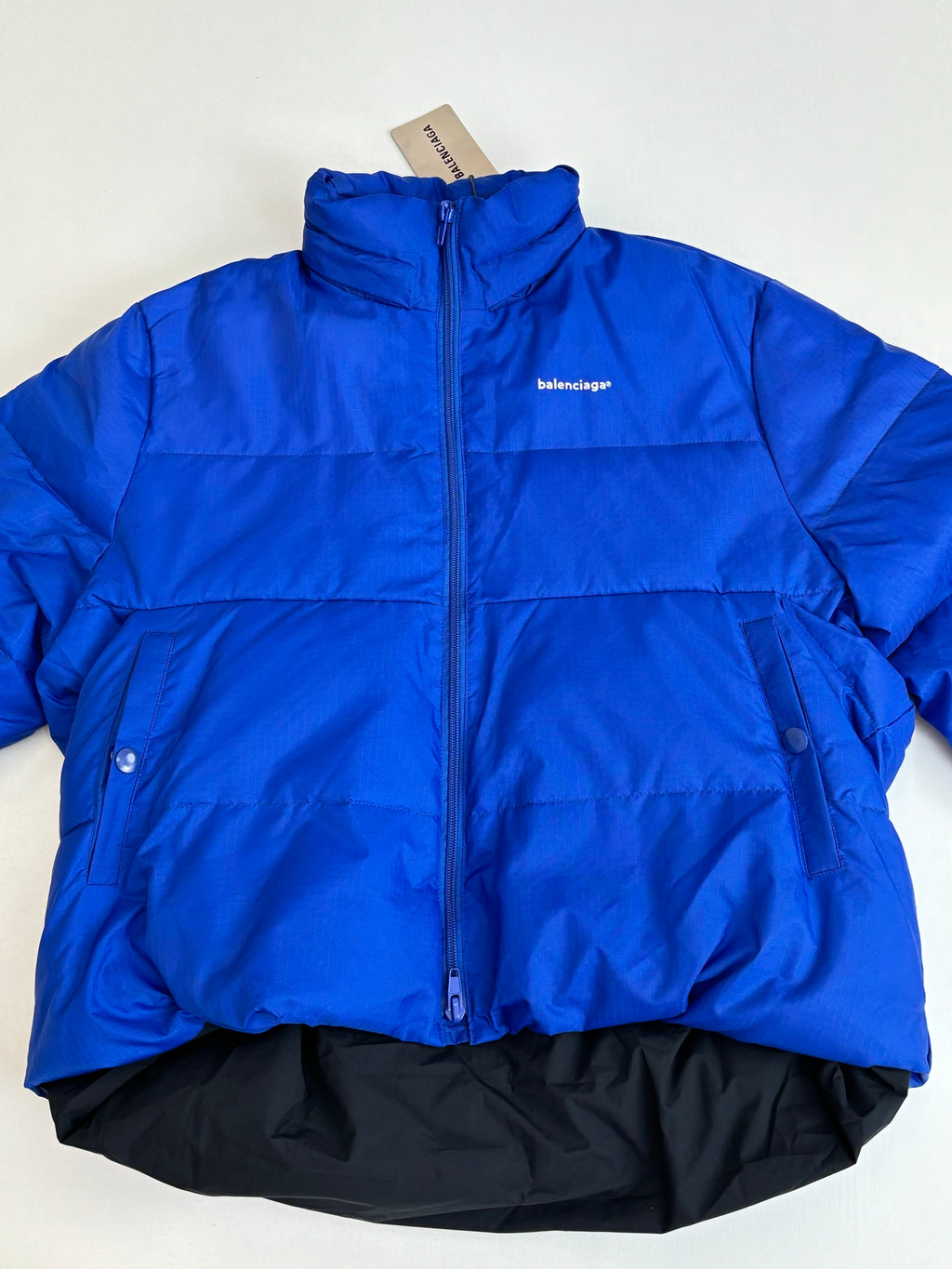 Balenciaga C-Shape Puffer Jacket Blue