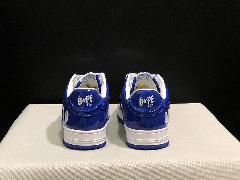 Bapesta Low 'Patent Leather Blue White'