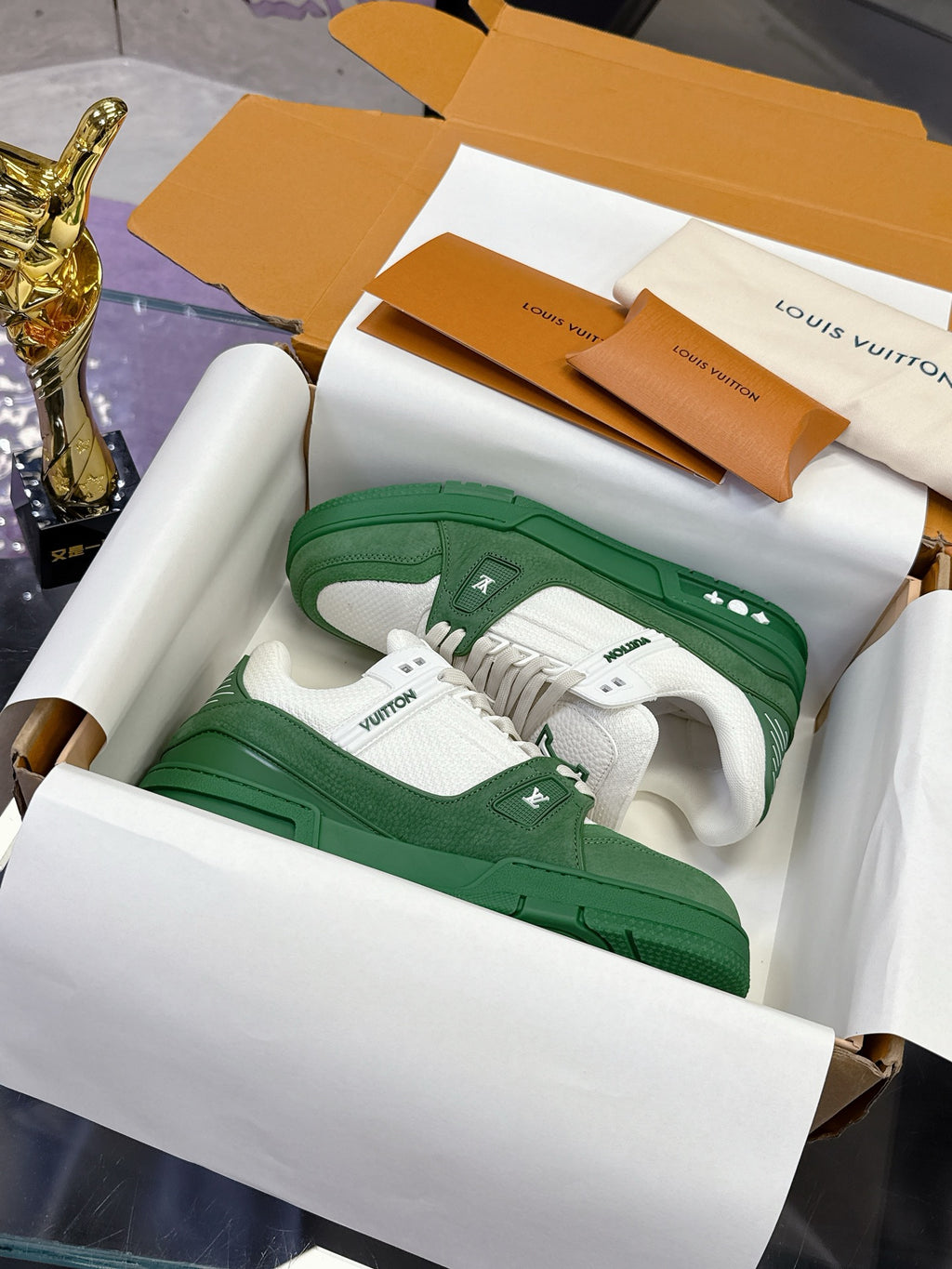 LV Trainer Sneaker 'Monogram Mesh Green White'