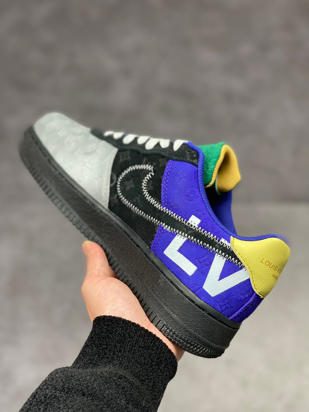 LV x Nike AF1 'Metallic Silver Purple'