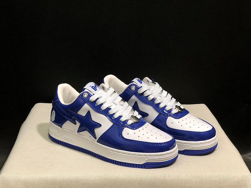 Bapesta Low 'Patent Leather Blue White'