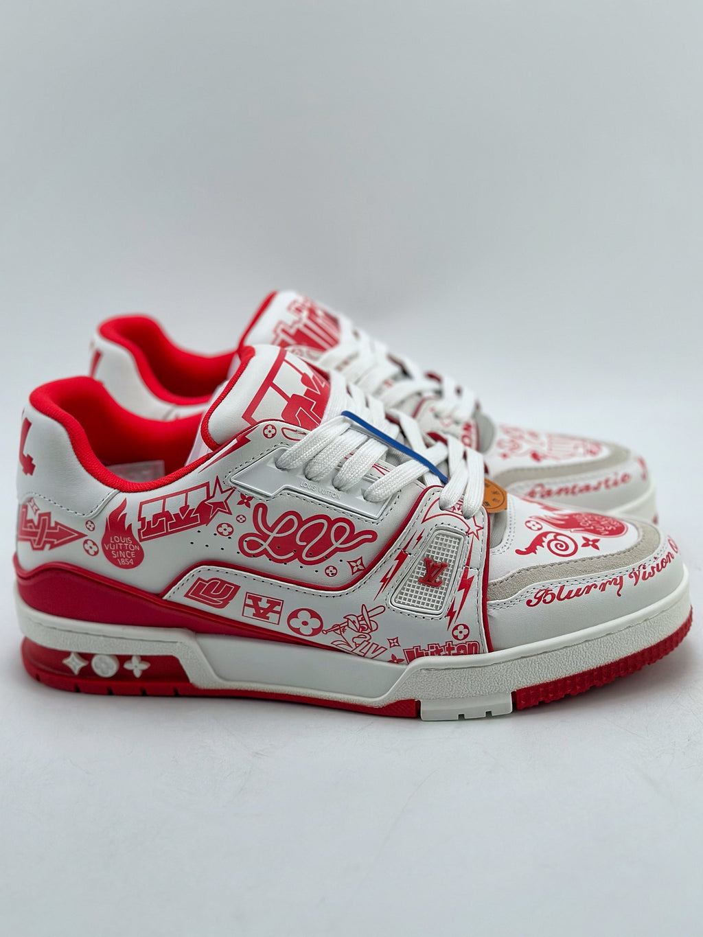 LV Trainer Sneaker 'Comic Prints White Red'