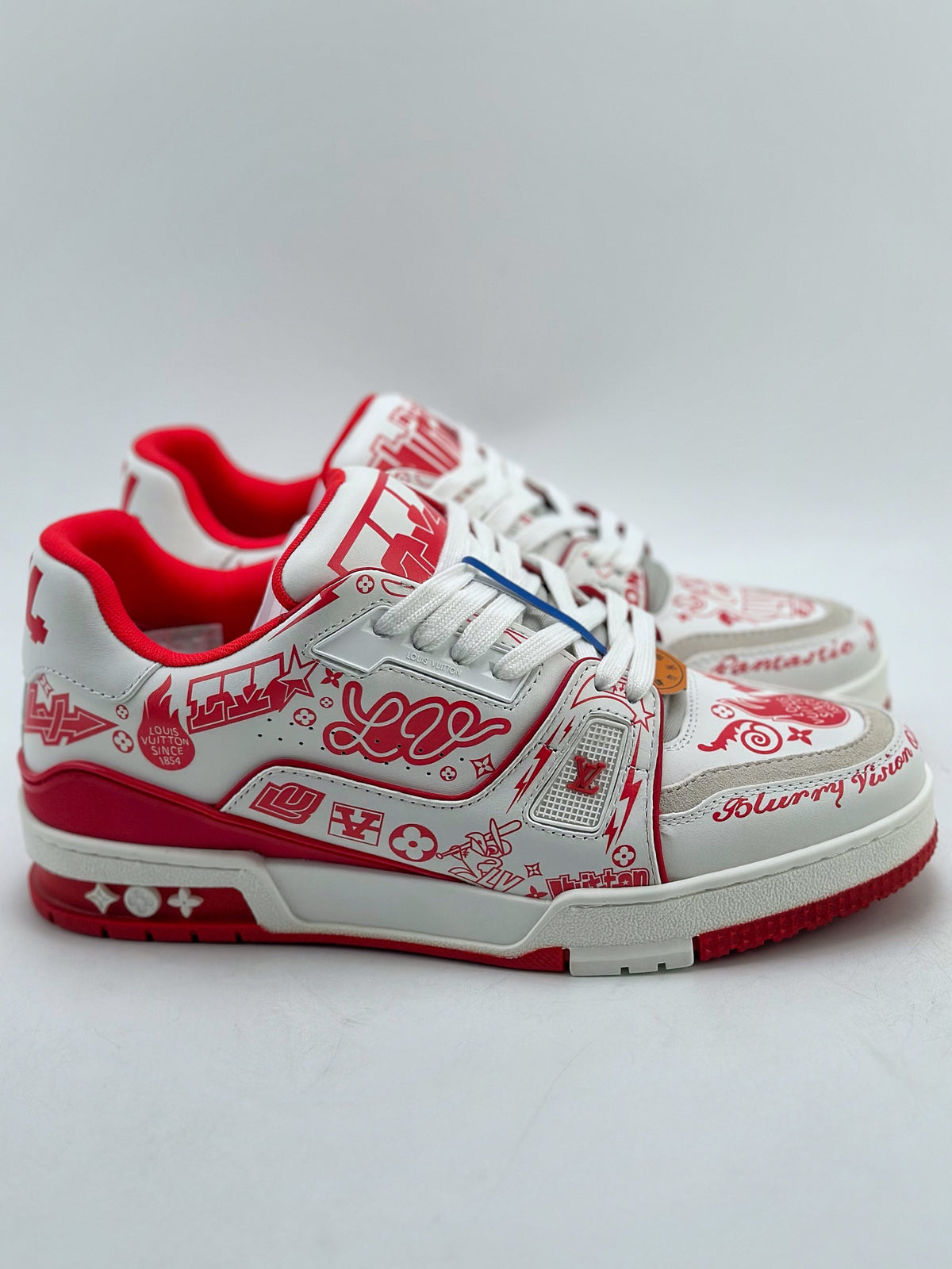 LV Trainer Sneaker 'Comic Prints White Red'