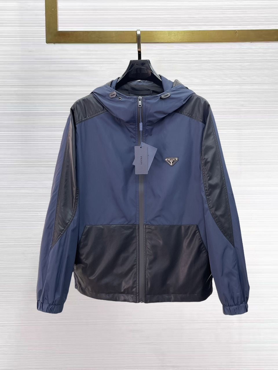 Prada Re-Nylon Two-Tone Jacket Navy