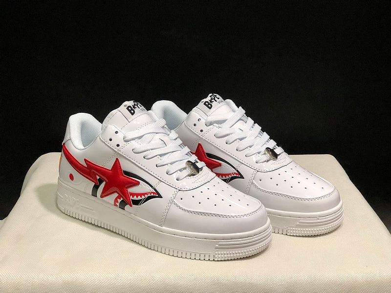 Bapesta Low 'Shark White Red'