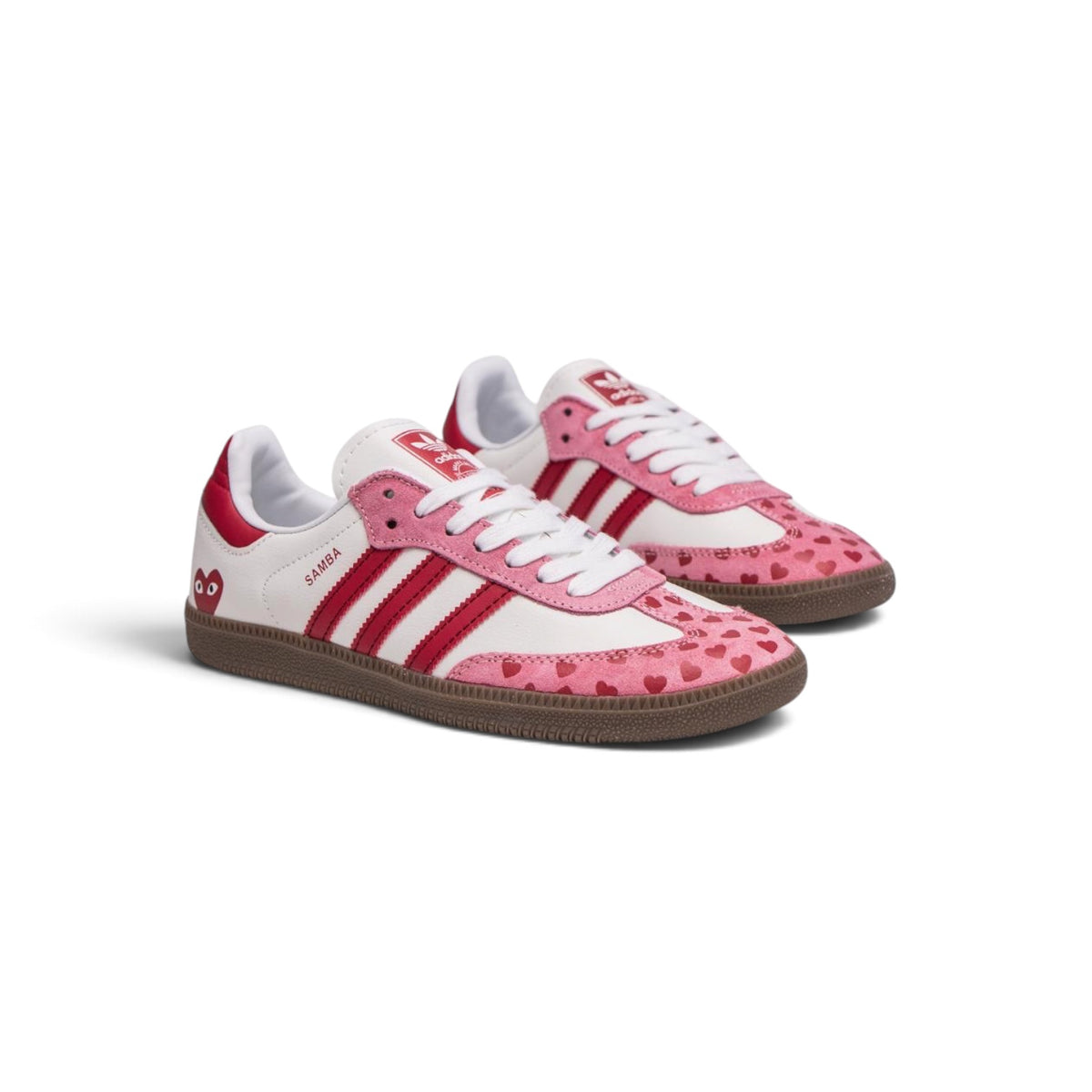 Samba Og Hearts White Red