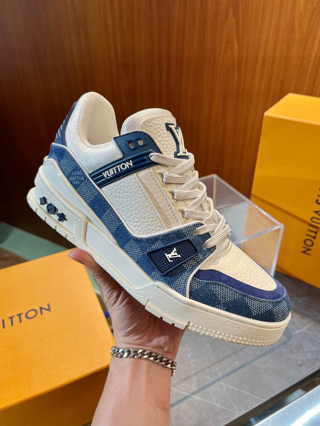 LV Trainer Sneaker 'Damier Blue White'