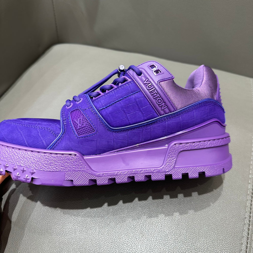 LV Maxi Trainer Sneaker 'Monochrome Crocodile Purple'