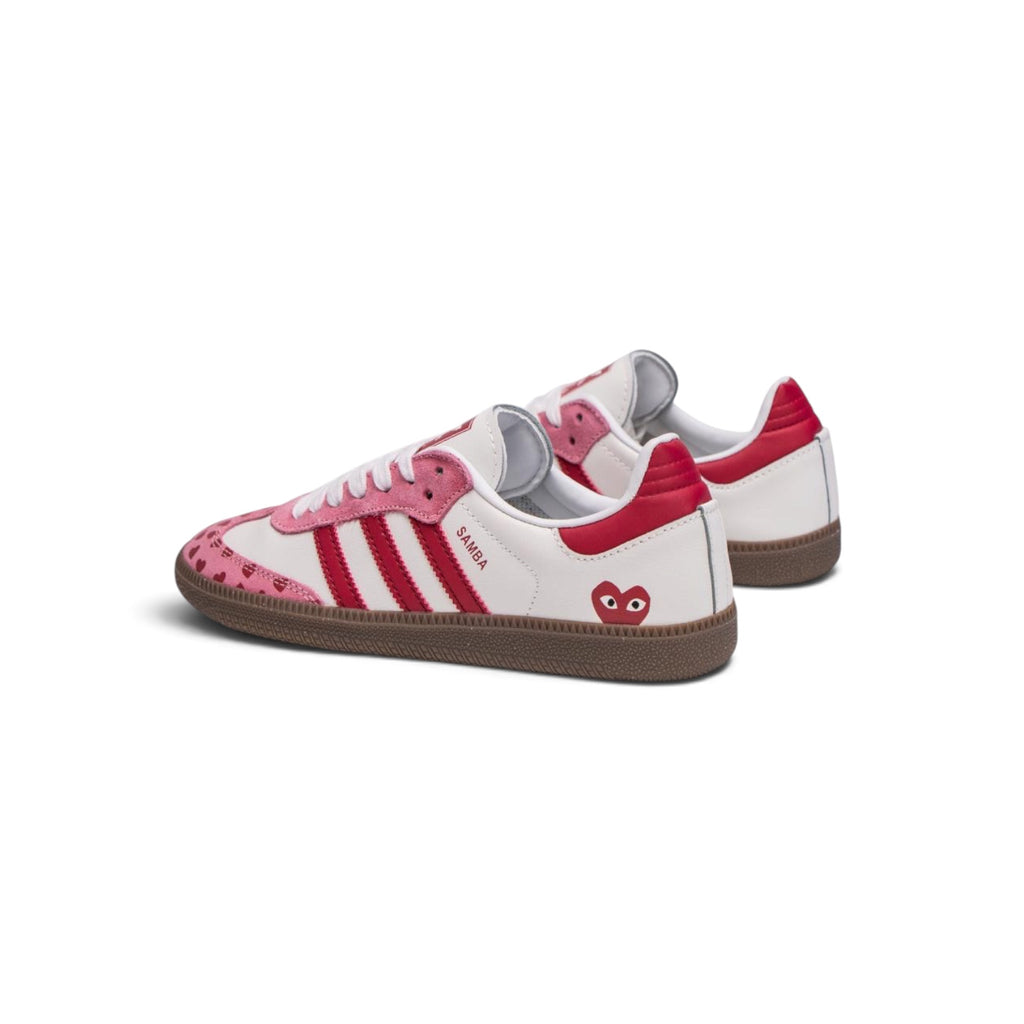 Samba Og Hearts White Red