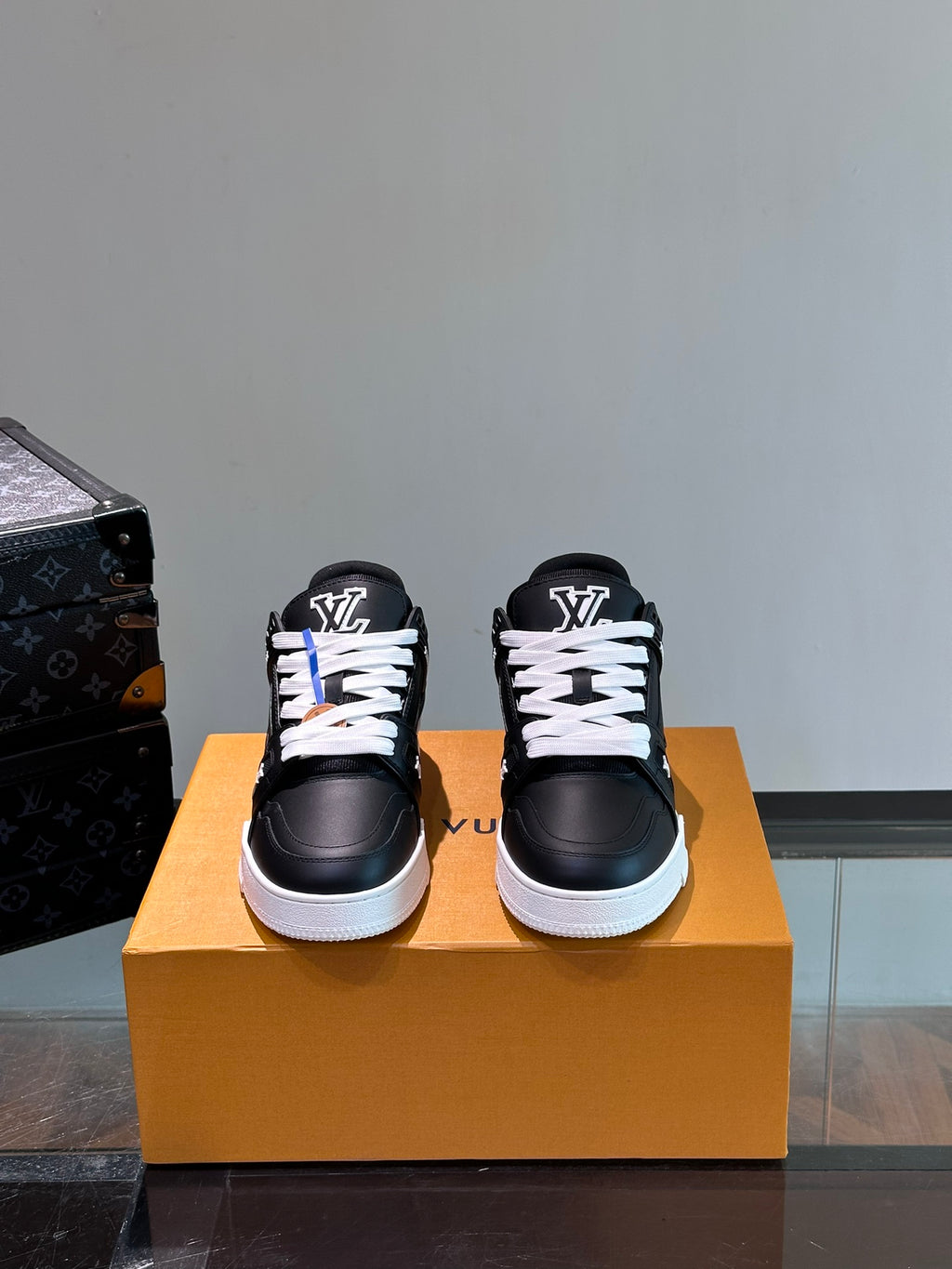 LV Trainer Sneaker 'Monogram Leather Black White'