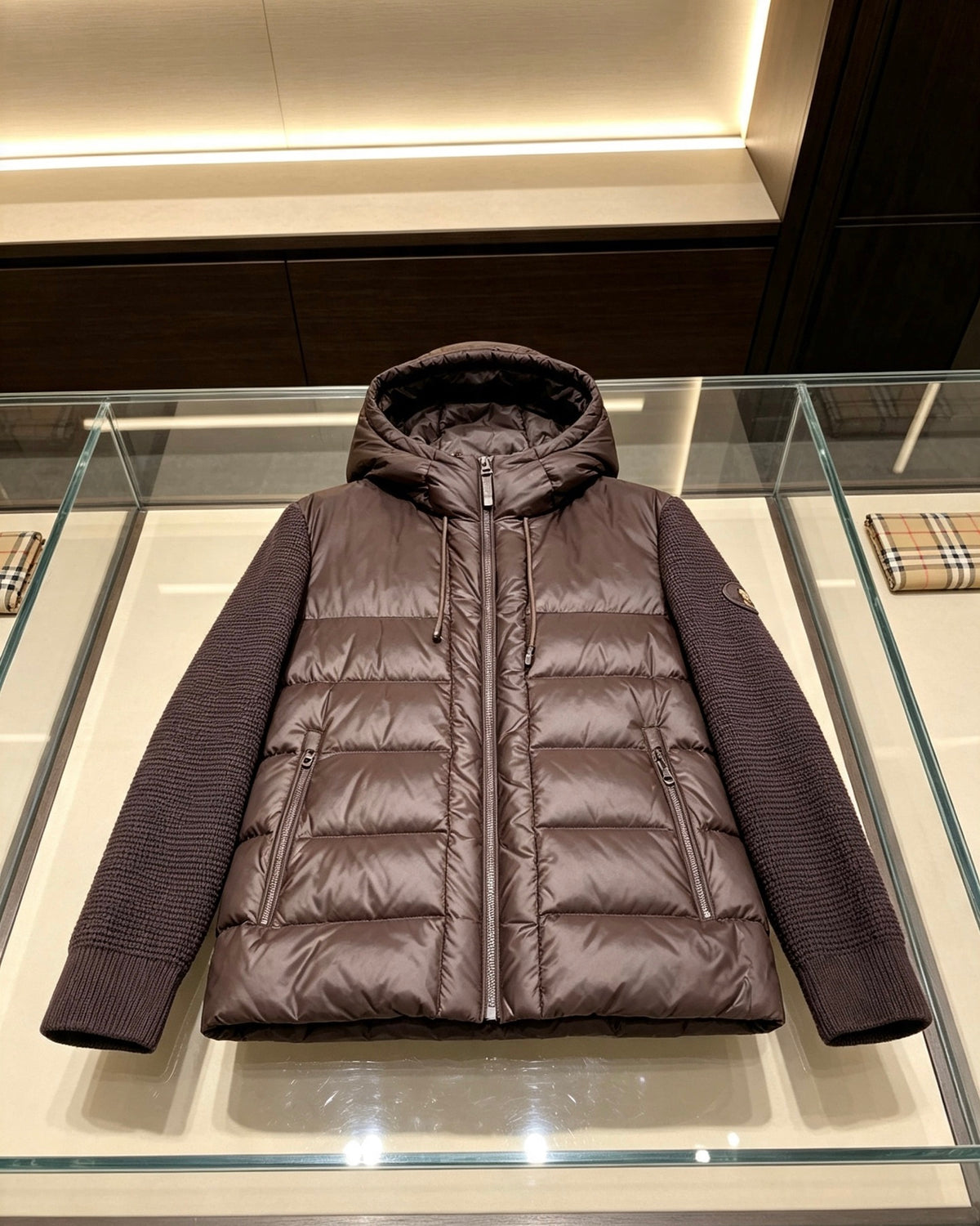 Moncler Wool & Down Hybrid Jacket - Dark Brown