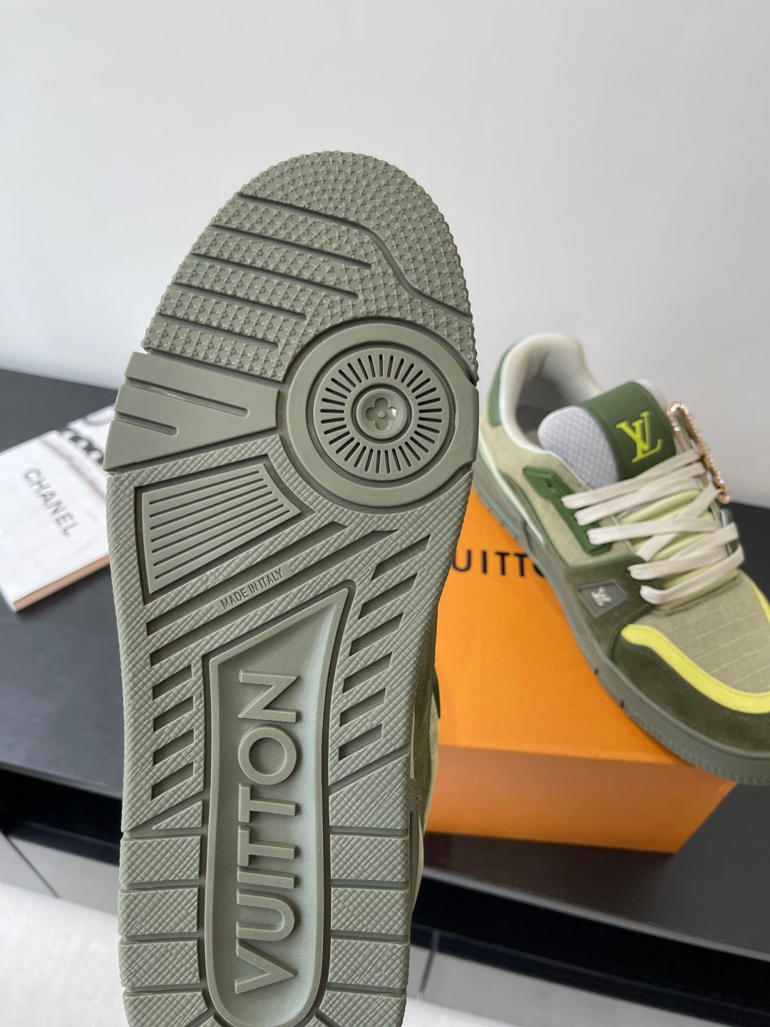 LV Trainer Sneaker 'Khaki Green Monogram Charms'