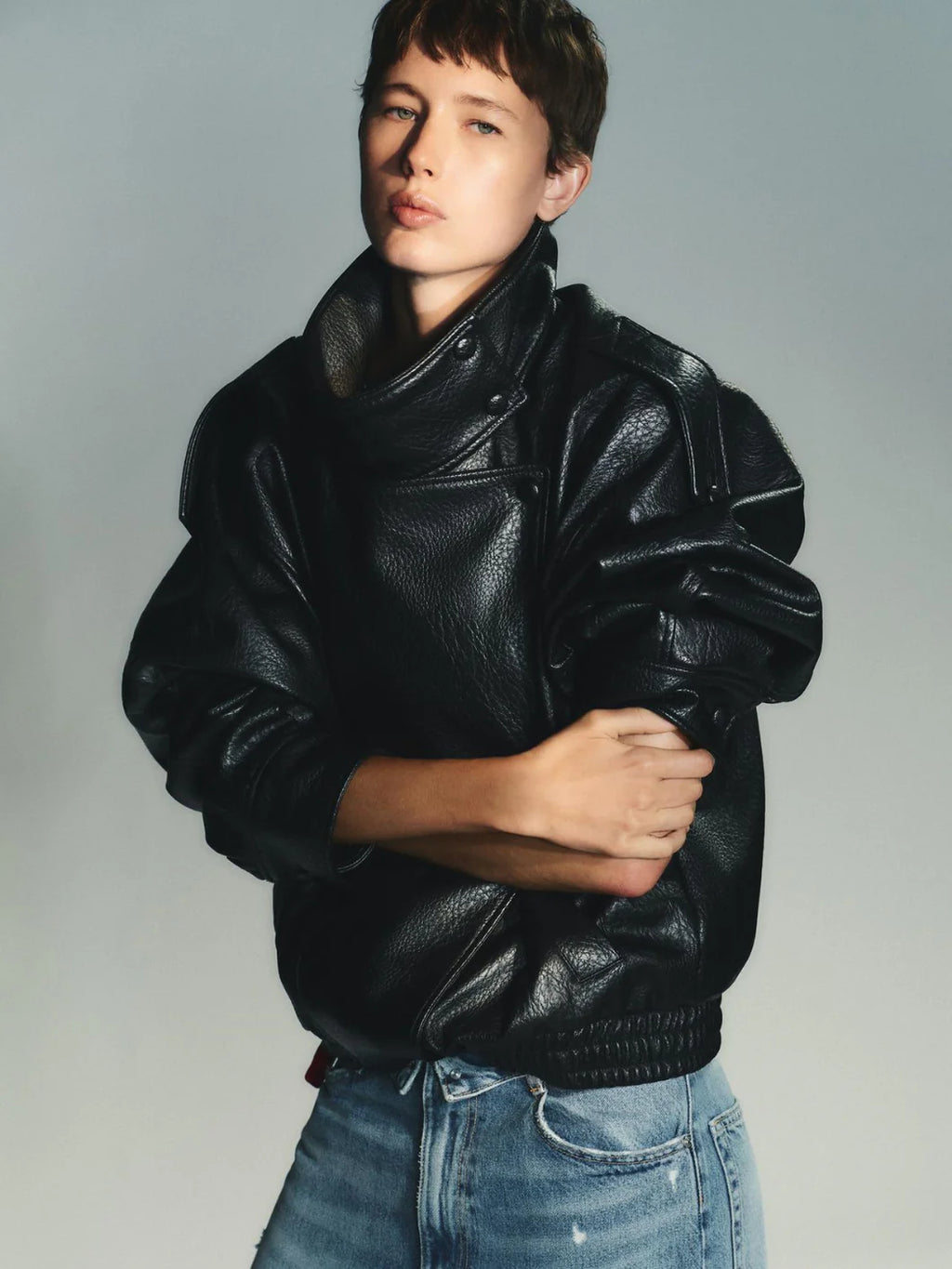 Faux Leather Jacket
