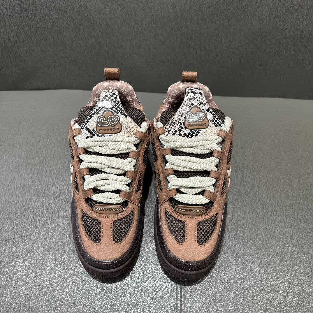 LV Skate Sneaker 'Snakeskin Beige Brown'