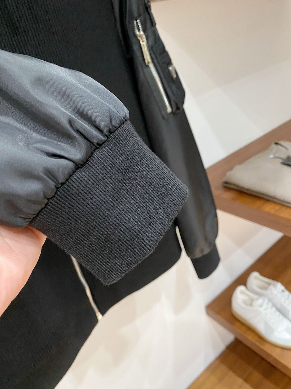 Prada Re-Nylon Bomber Jacket Black