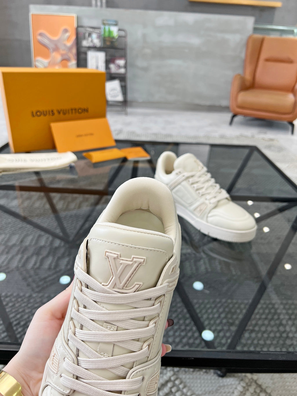 LV Trainer Sneaker 'Triple White'