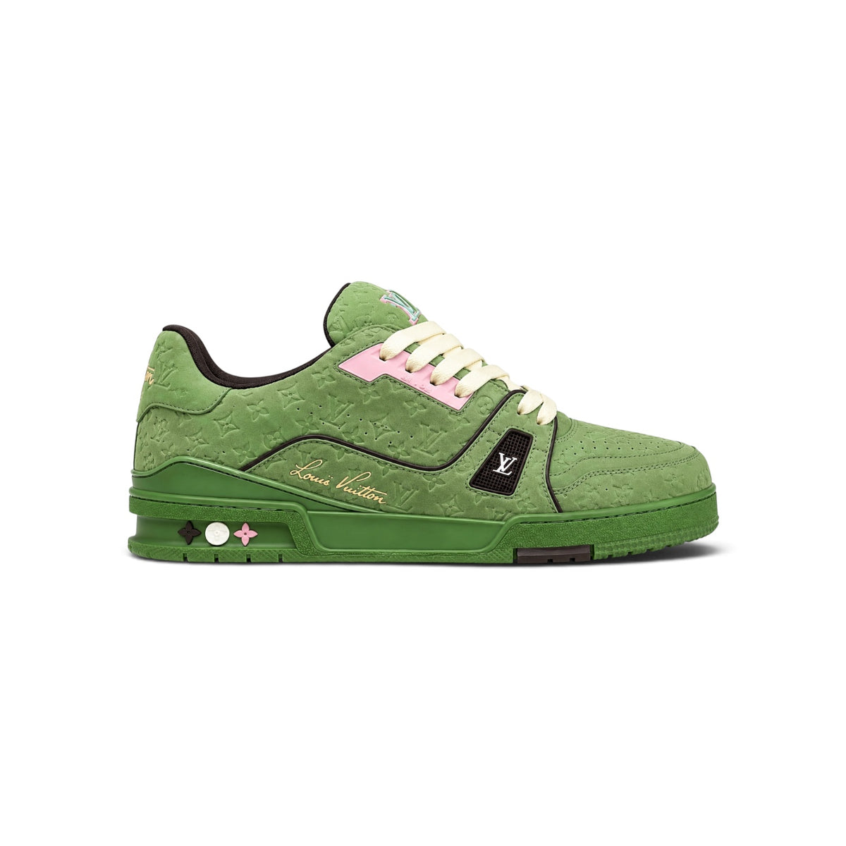 LV Trainer Sneaker 'Monogram Embossed Green Pink'