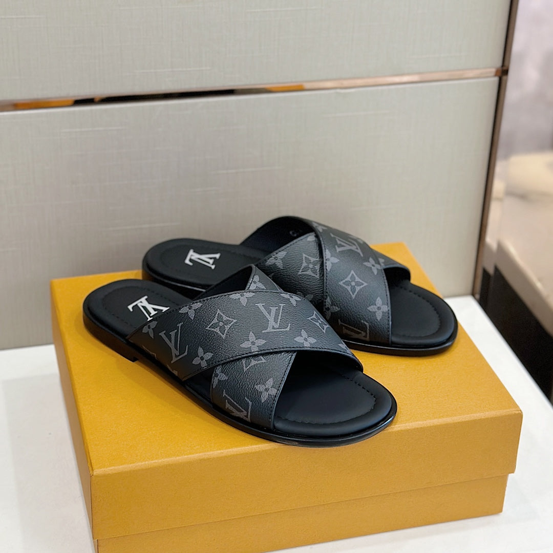 LV Panama Mule 'Monogram Eclipse'