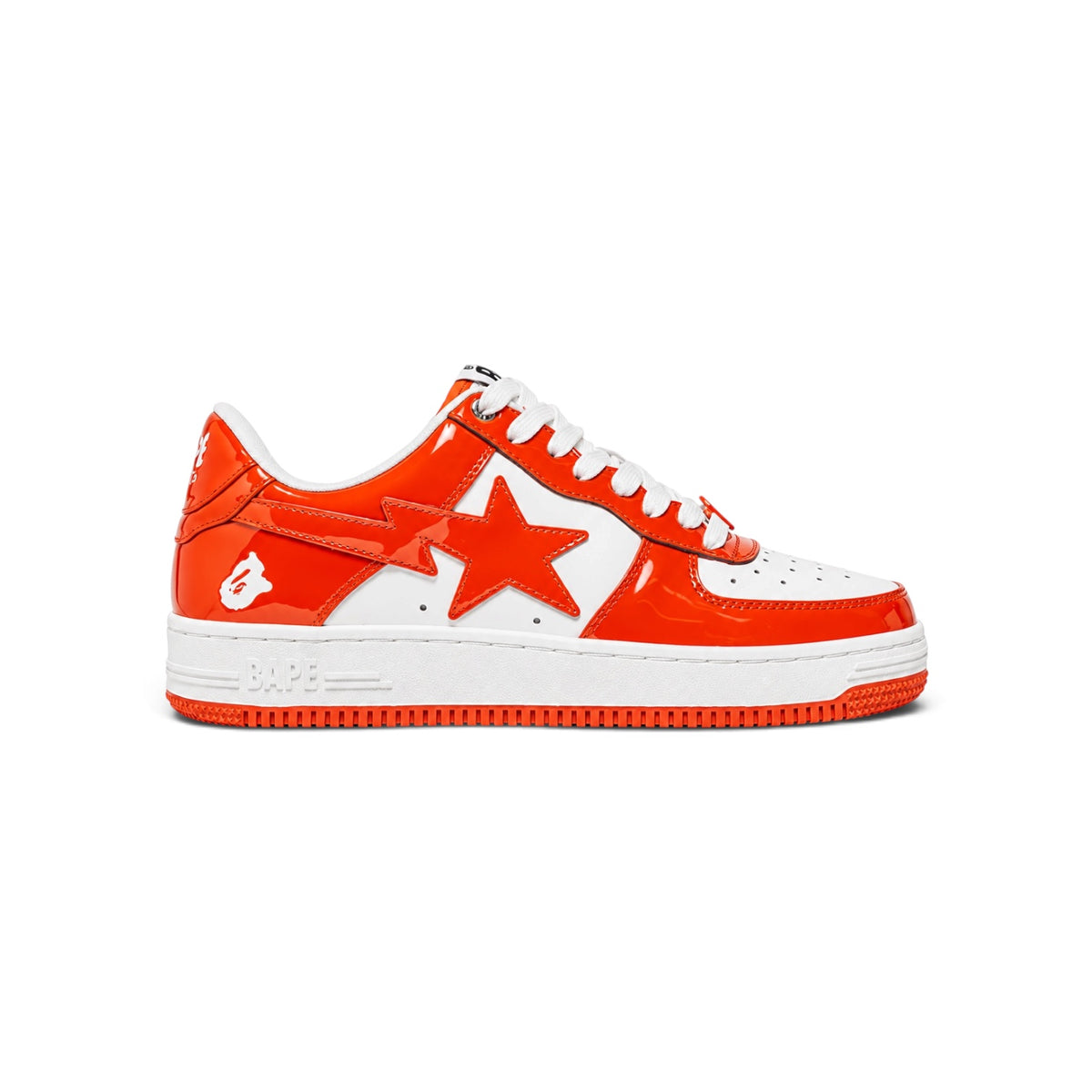 Bapesta Low 'Patent Leather Orange White'