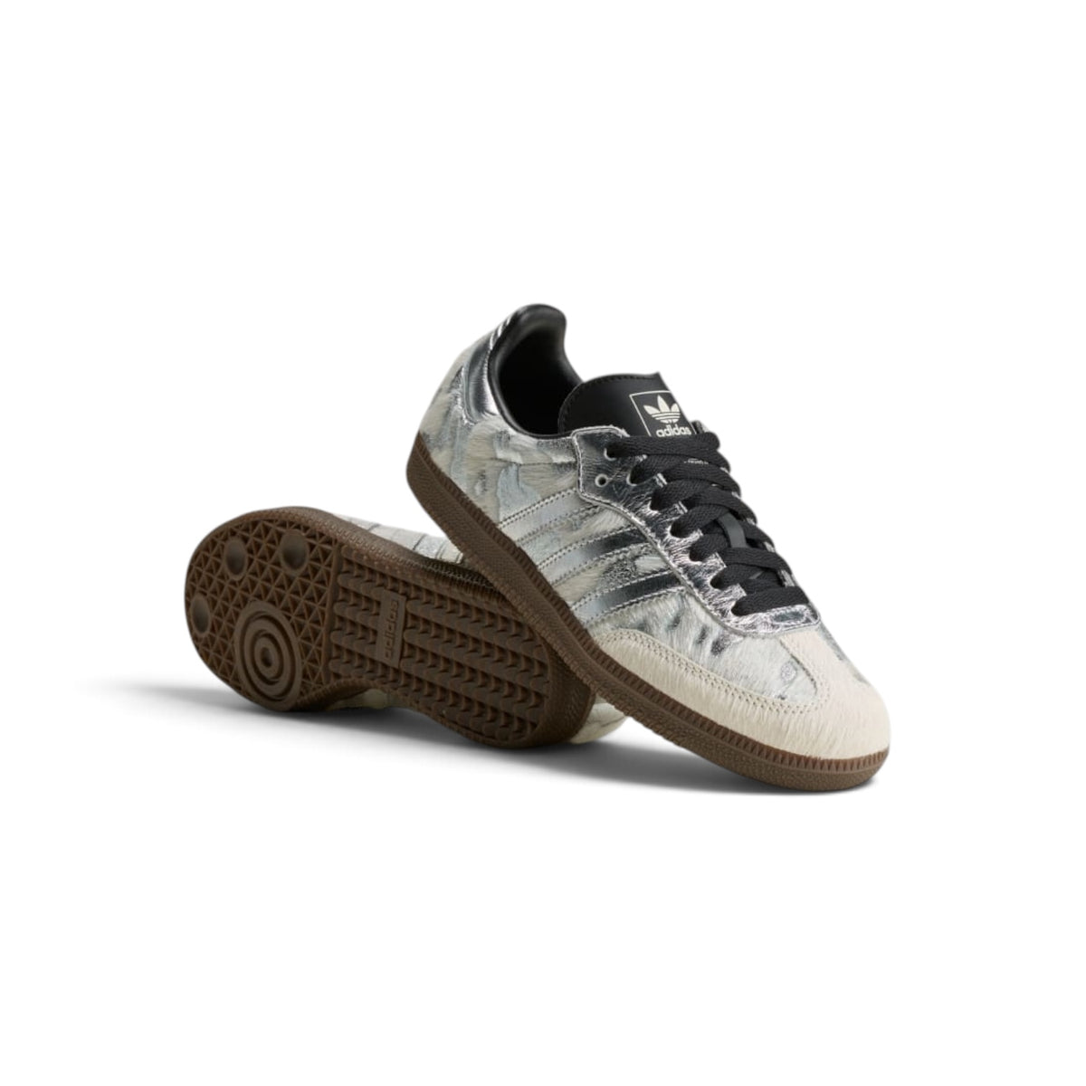 Samba OG Metallic Silver Cow Print