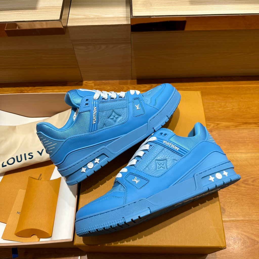 LV Trainer Sneaker 'Monogram Flower Cyan Blue'