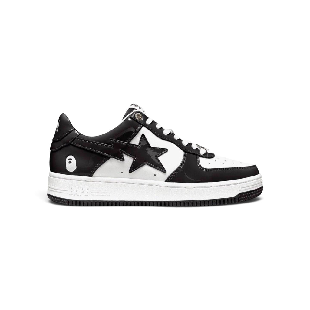Bapesta Low 'Patent Leather Black White'