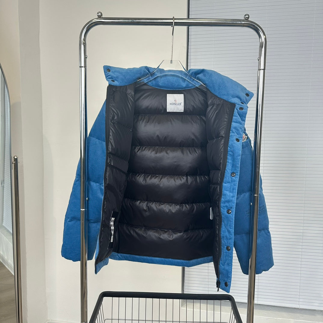 Moncler Corduroy Down Jacket - Electric Blue