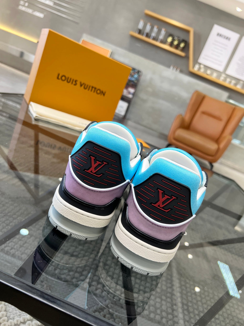 LV Trainer Sneaker 'Cyan Light Purple'