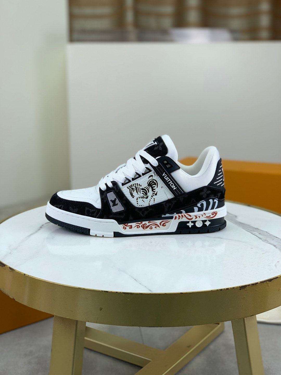 LV Trainer Sneaker 'Zebra Graphic Black White'