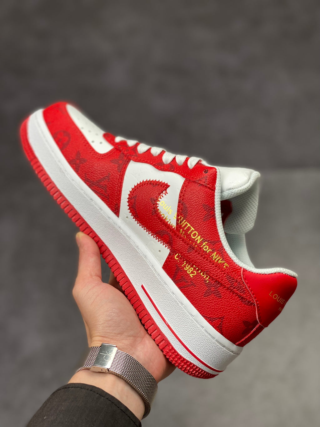 LV x Nike AF1 'White Red'