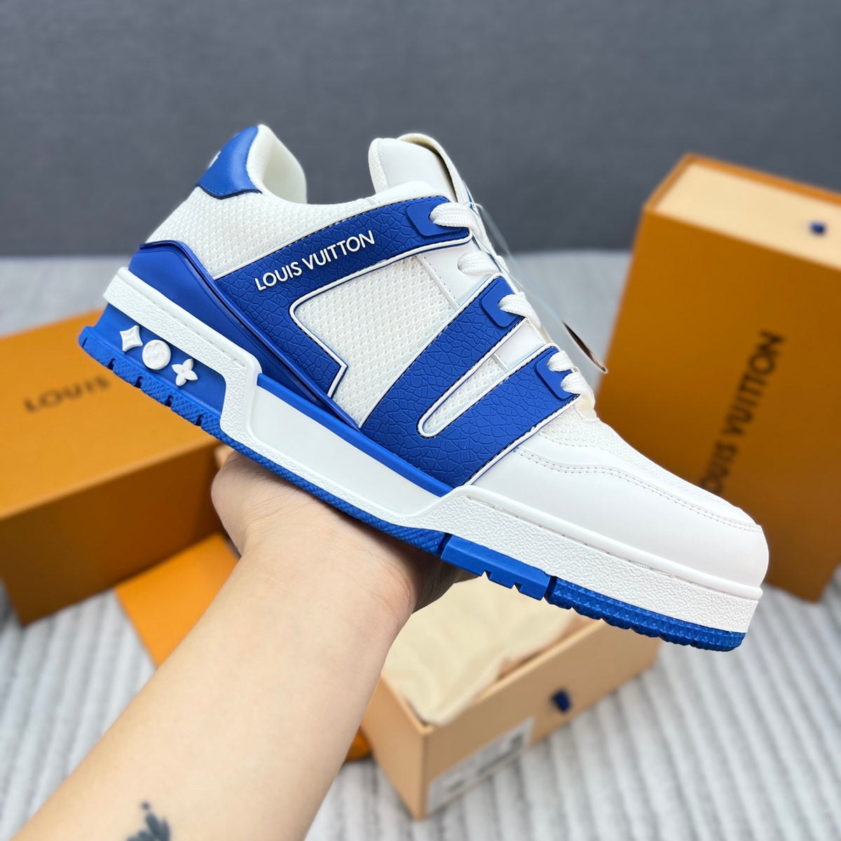 LV Trainer Sneaker 'Mesh White Blue 54'
