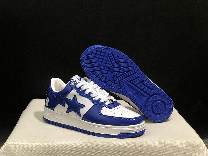 Bapesta Low 'Patent Leather Blue White'