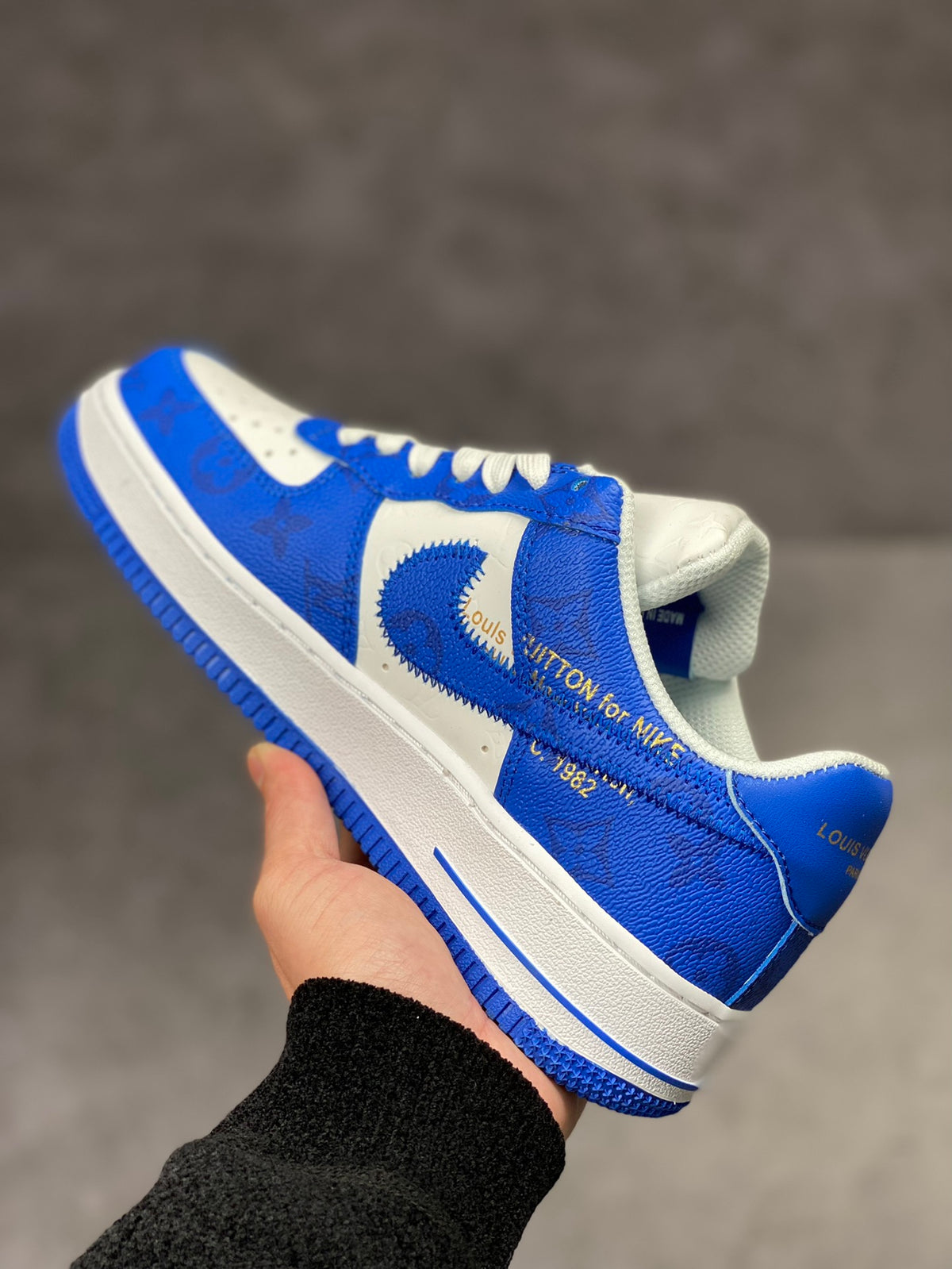 LV x Nike AF1 'White Royal'
