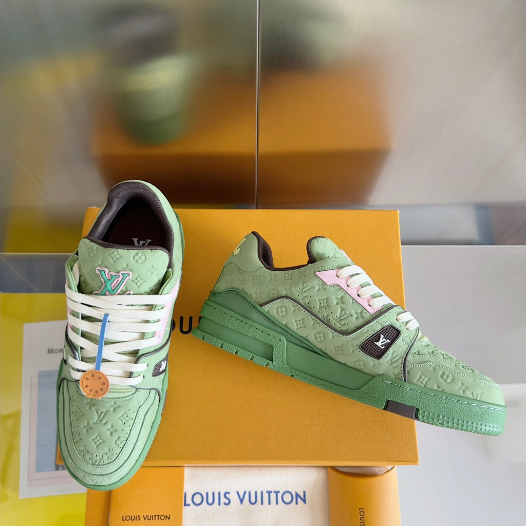 LV Trainer Sneaker 'Monogram Embossed Light Green'