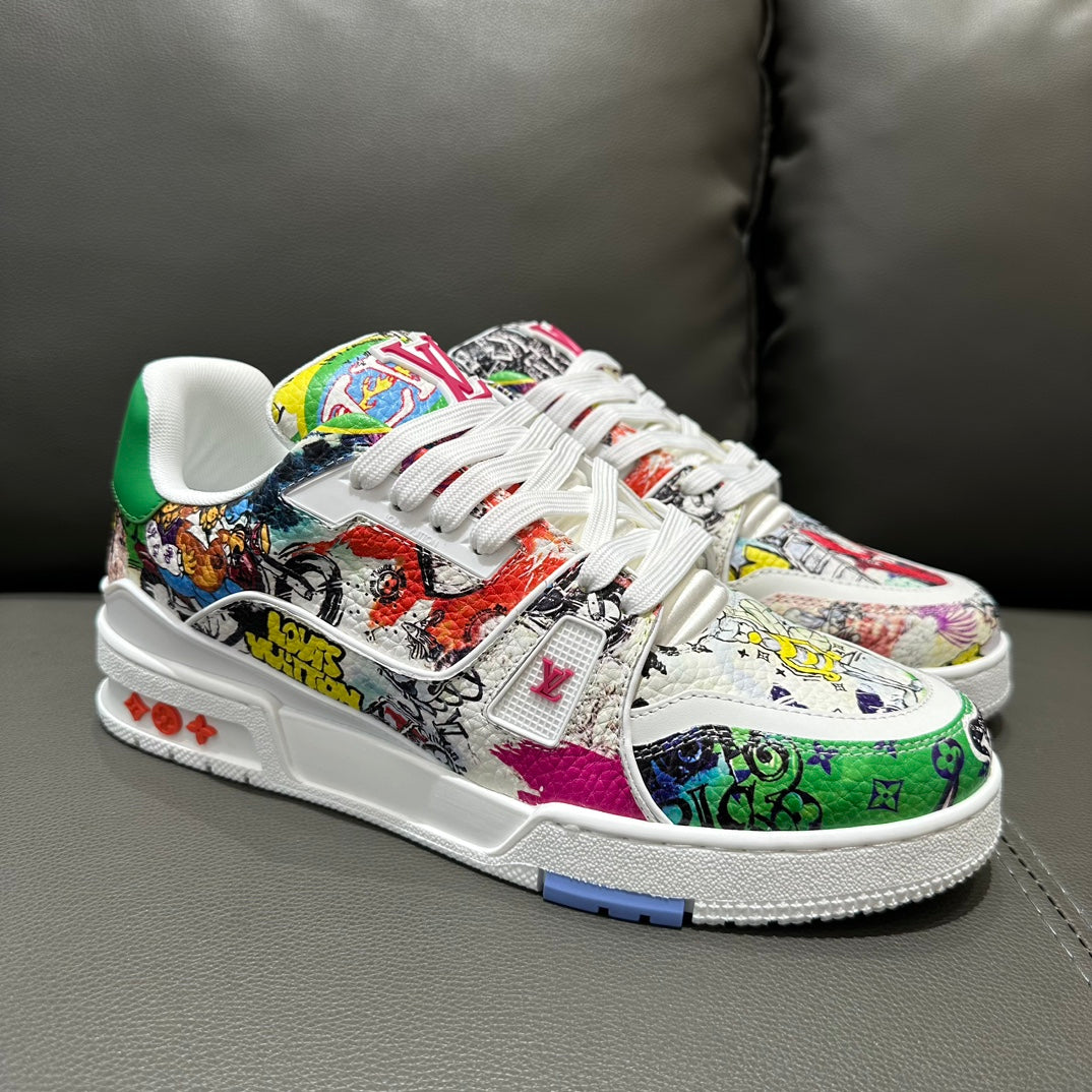 LV Trainer Sneaker 'Comic Print White Green'
