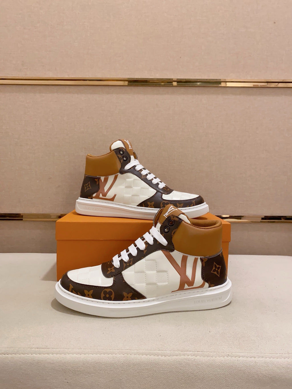 LV Rivoli Boot 'Monogram White Tan'
