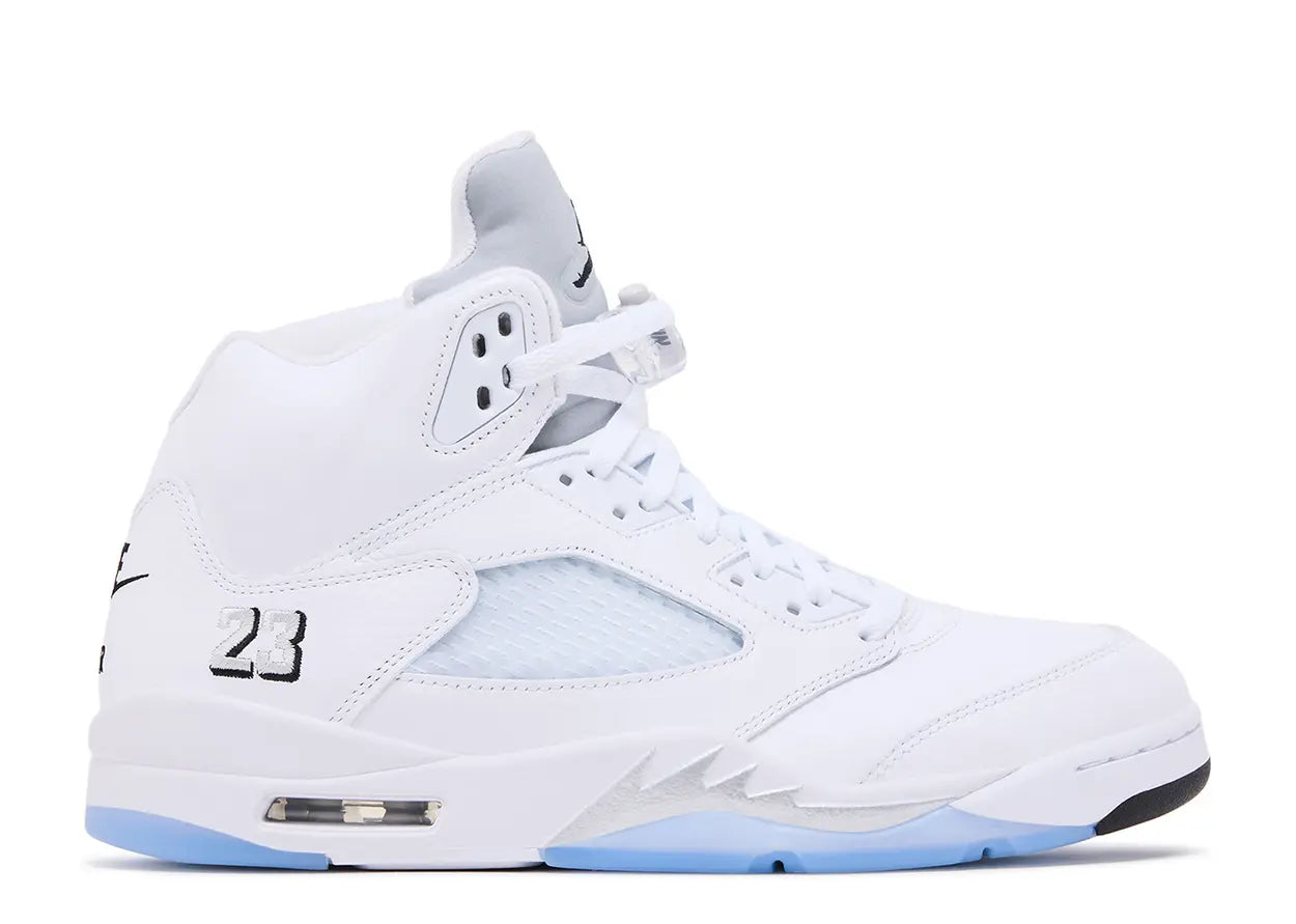 Air Jordan 5 Retro White Metallic'