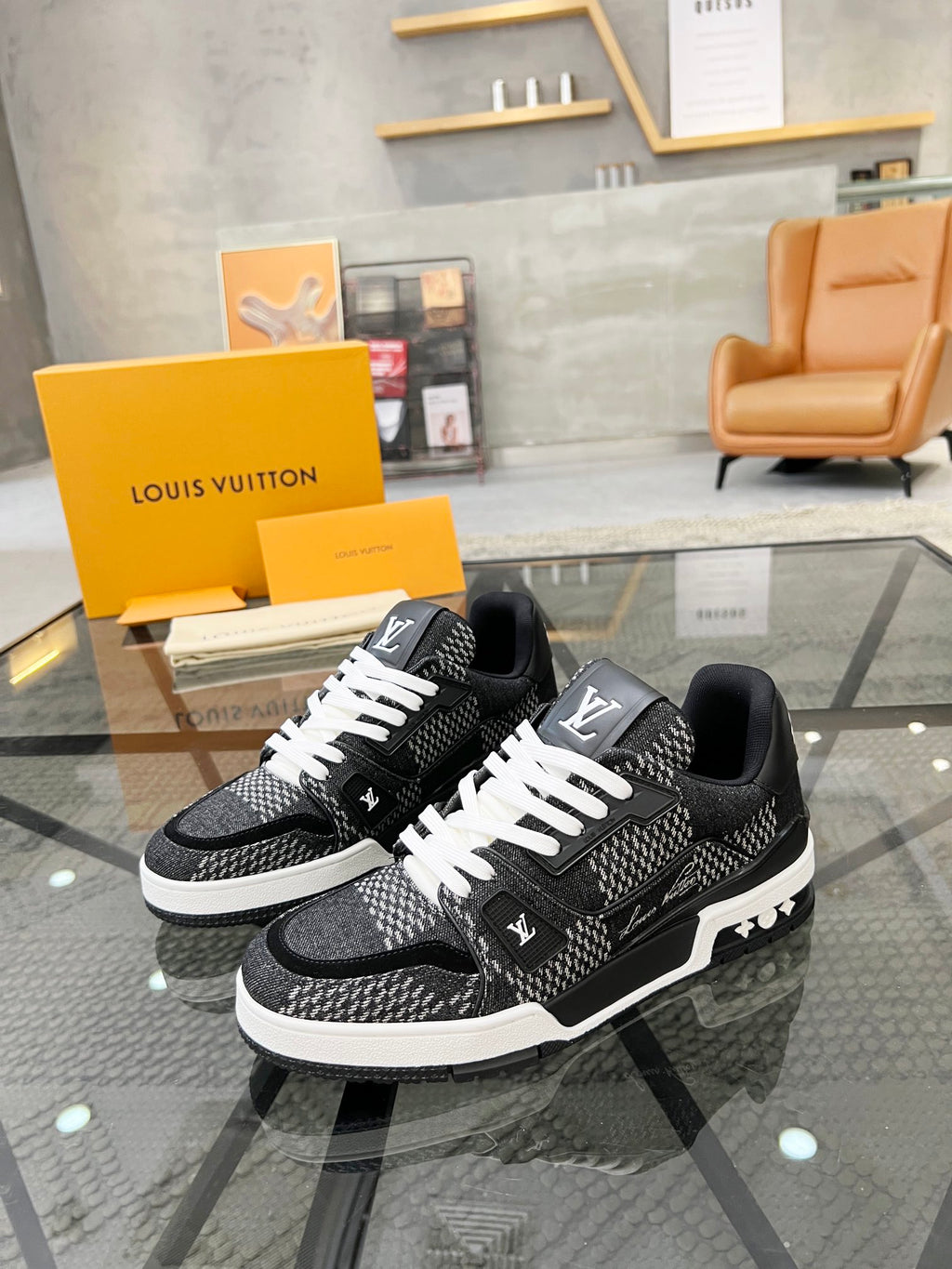 LV Trainer Sneaker 'Damier Black Denim'