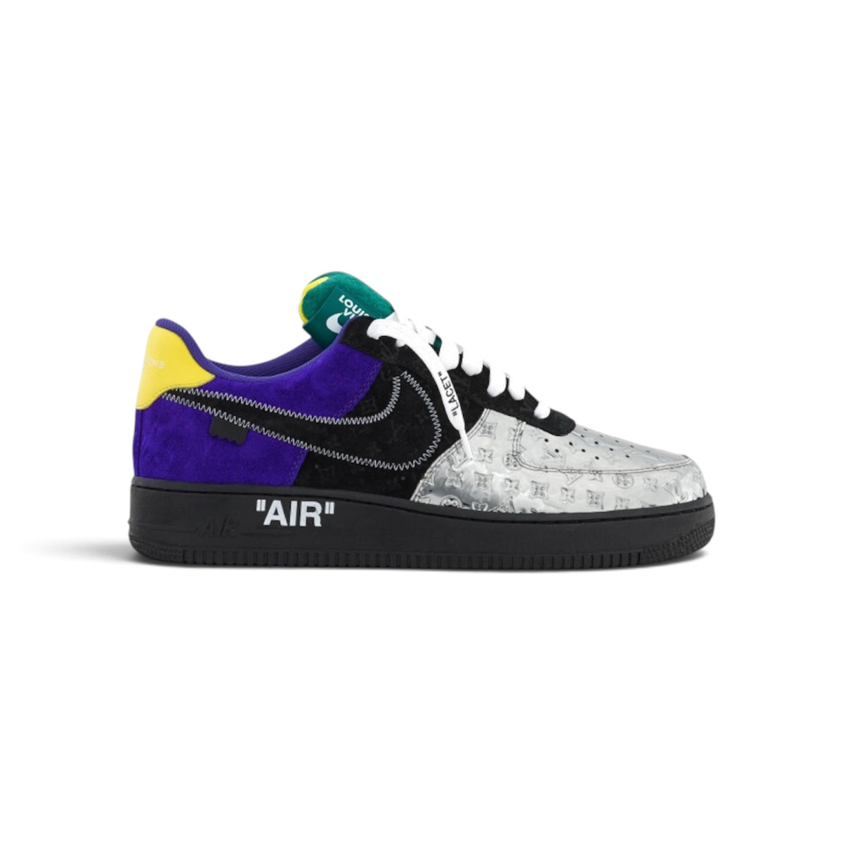 LV x Nike AF1 'Metallic Silver Purple'
