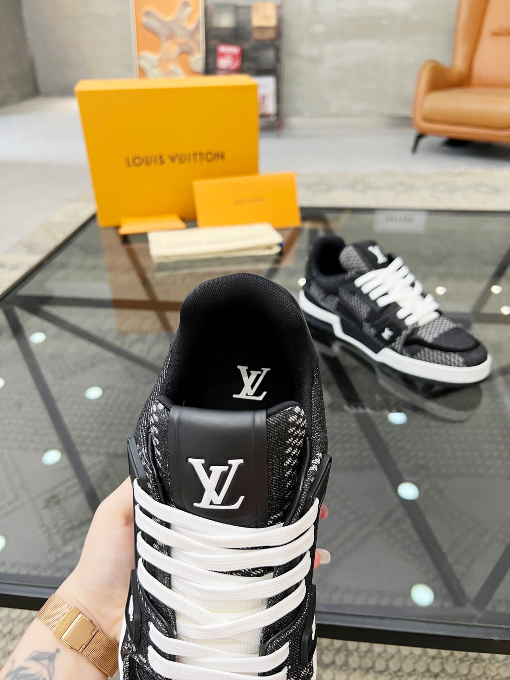 LV Trainer Sneaker 'Damier Black Denim'