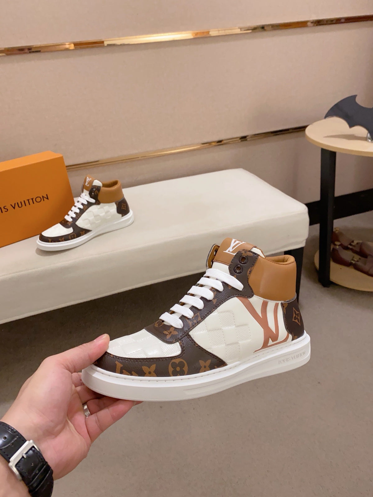 LV Rivoli Boot 'Monogram White Tan'