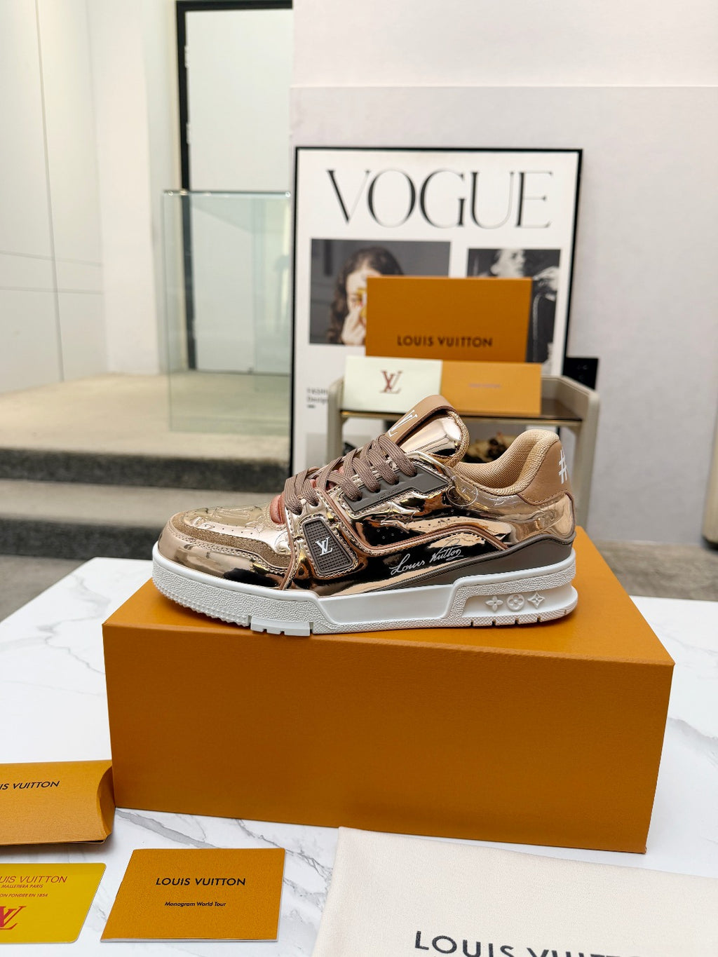 LV Trainer Sneaker 'Metallic Bronze Monogram'