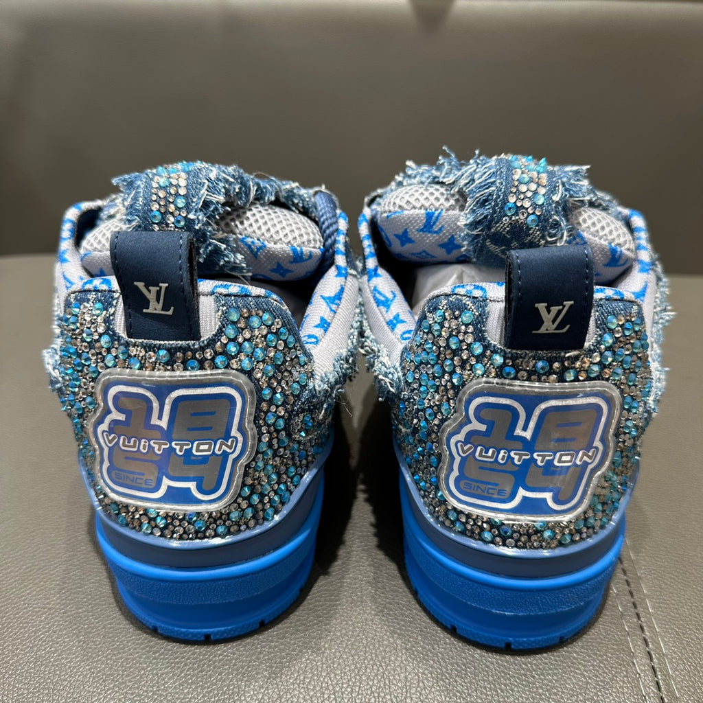 LV Maxi Trainer Sneaker 'Monogram Denim Strass Blue'