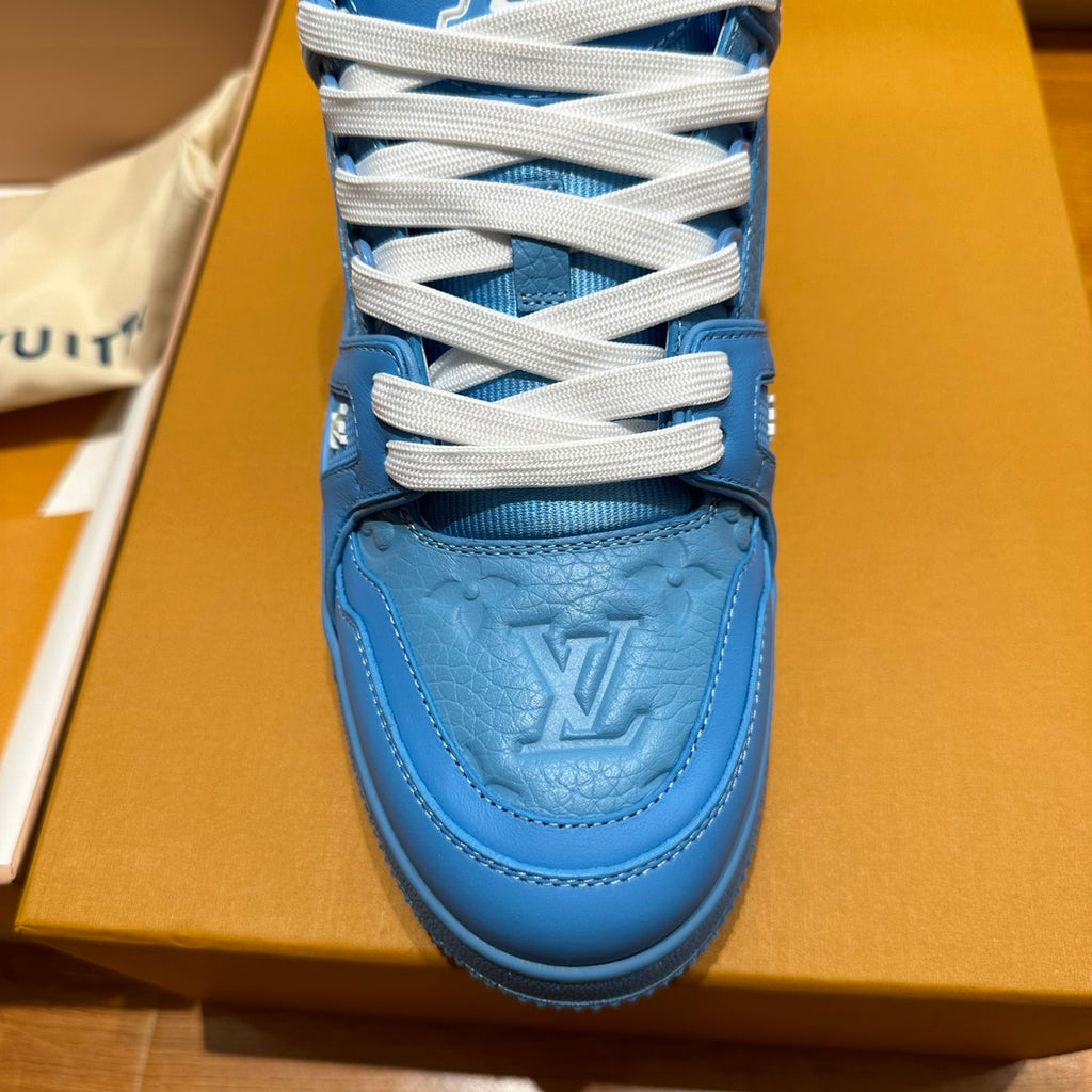 LV Trainer Sneaker 'Monogram Flower Cyan Blue'