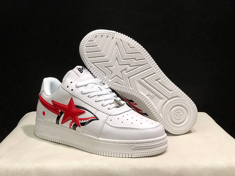 Bapesta Low 'Shark White Red'