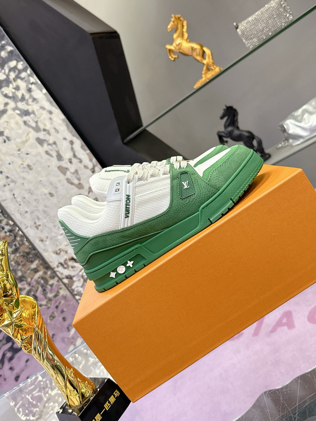 LV Trainer Sneaker 'Monogram Mesh Green White'